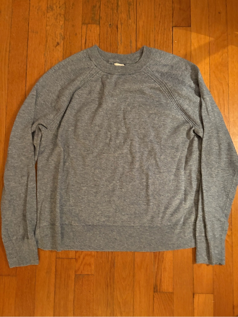 J. Crew Men's Heather Blue Gray Crewneck Sweater